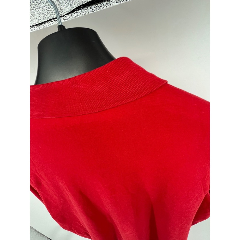 Orvis Mens XL Red Short Sleeve Polo Shirt Dragonfly Logo Cotton Blend Peru - Picture 7 of 7